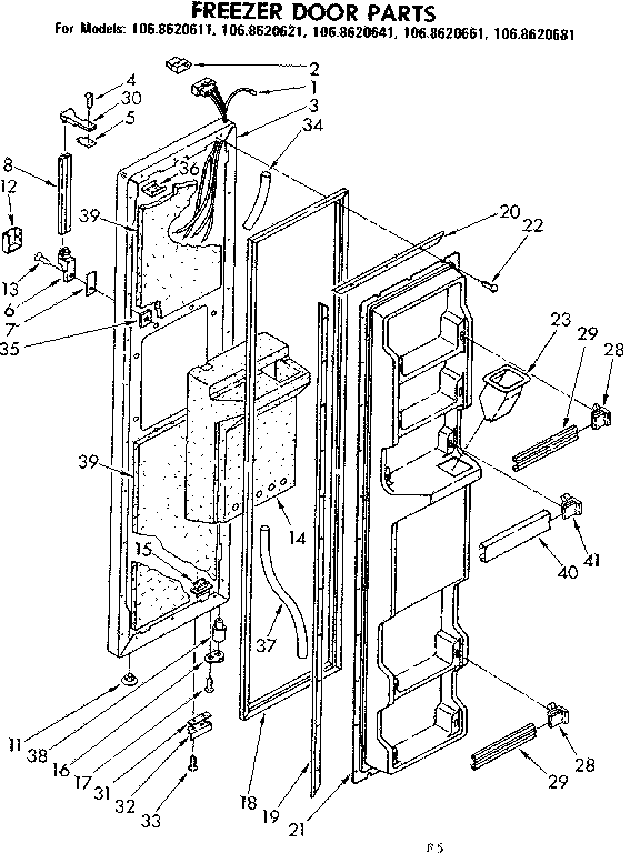 Freezer door parts