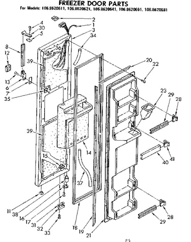Freezer door parts