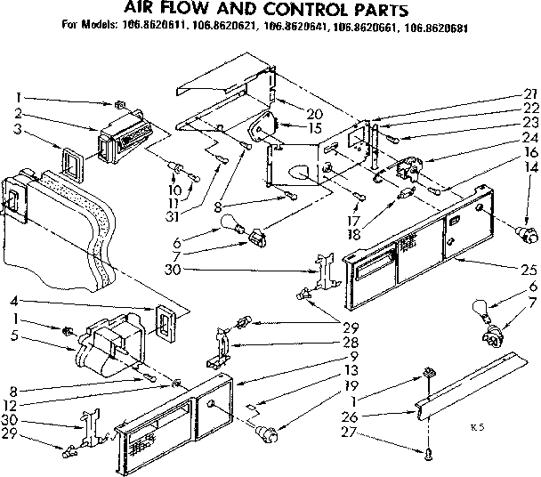 Air flow and control parts
