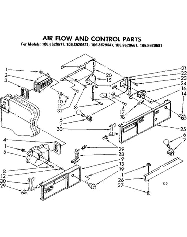 Air flow and control parts