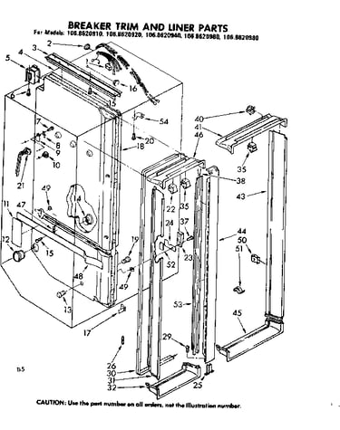 Breaker trim and liner parts