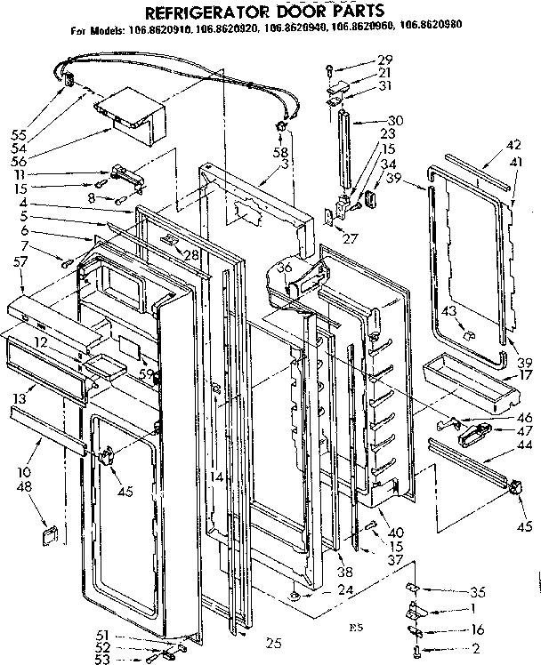 Refrigerator door parts