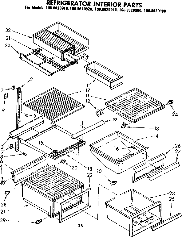 Refrigerator interior parts