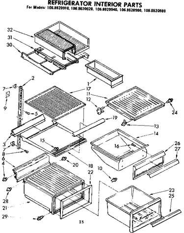 Refrigerator interior parts