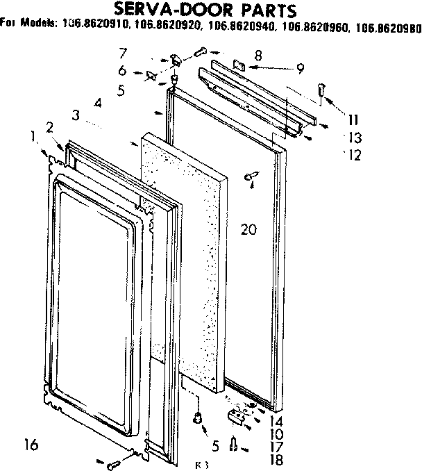 Serva-door parts