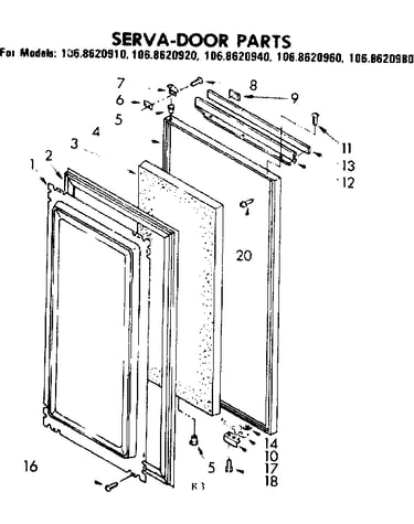 Serva-door parts