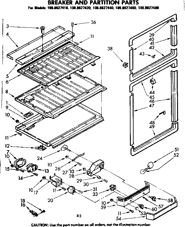 Breaker and partition parts