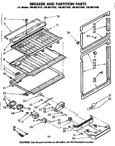 Breaker and partition parts