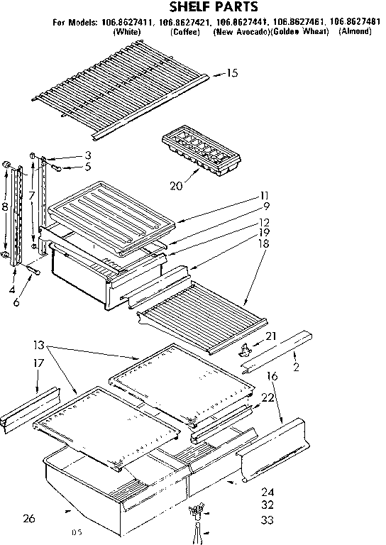 Shelf parts