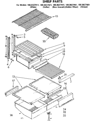 Shelf parts