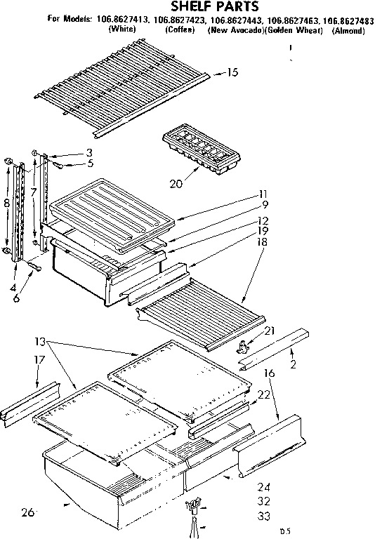 Shelf parts