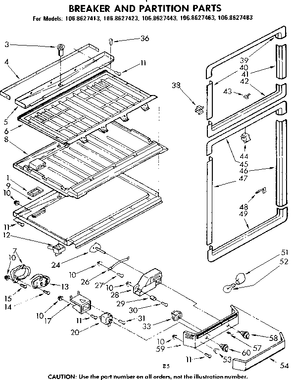 Breaker and partition parts