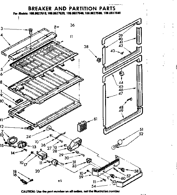 Breaker and partition parts