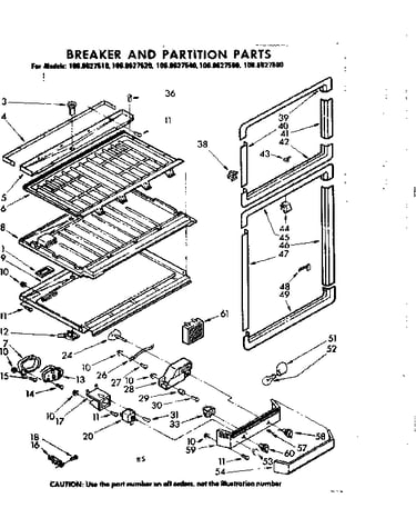 Breaker and partition parts