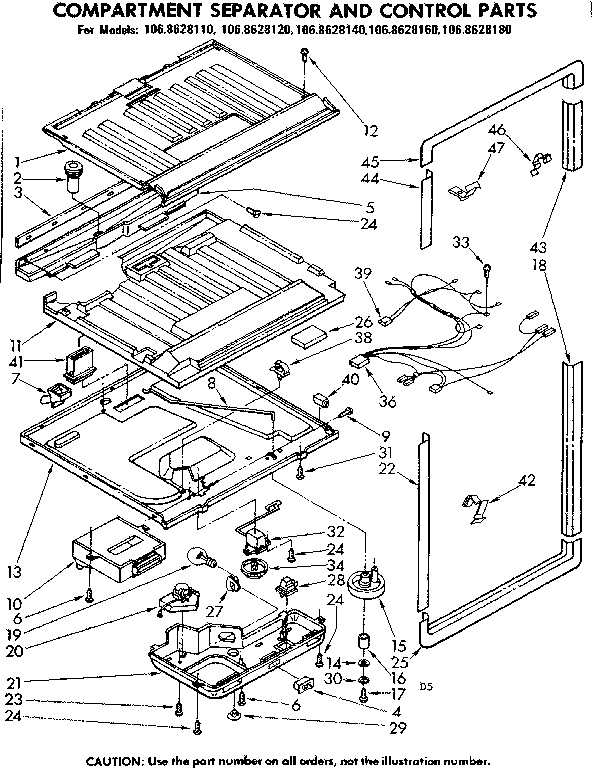 COMPARTMENT SEAPRATOR AND CONTROL PARTS