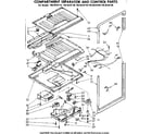 Kenmore 1068628180 compartment seaprator and control parts diagram