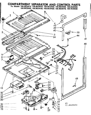 Compartment separator & control parts