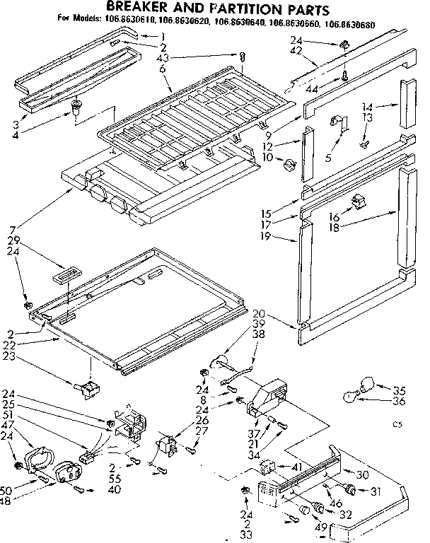 BREAKER AND PARTITION PARTS