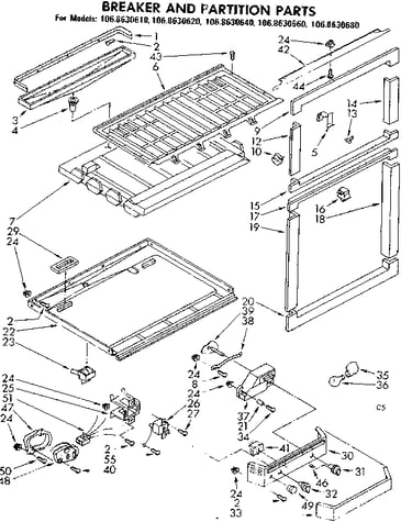 Breaker and partition parts