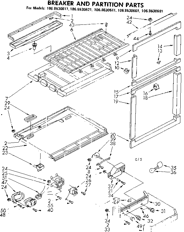 Breaker and partition parts