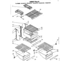 Kenmore 1068632221 shelf parts diagram