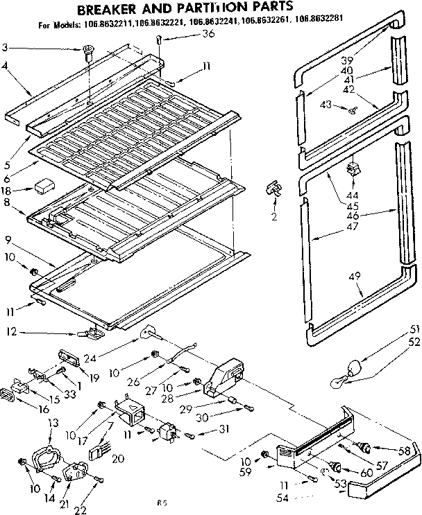 Breaker and partition parts