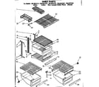 Kenmore 1068632212 shelf parts diagram