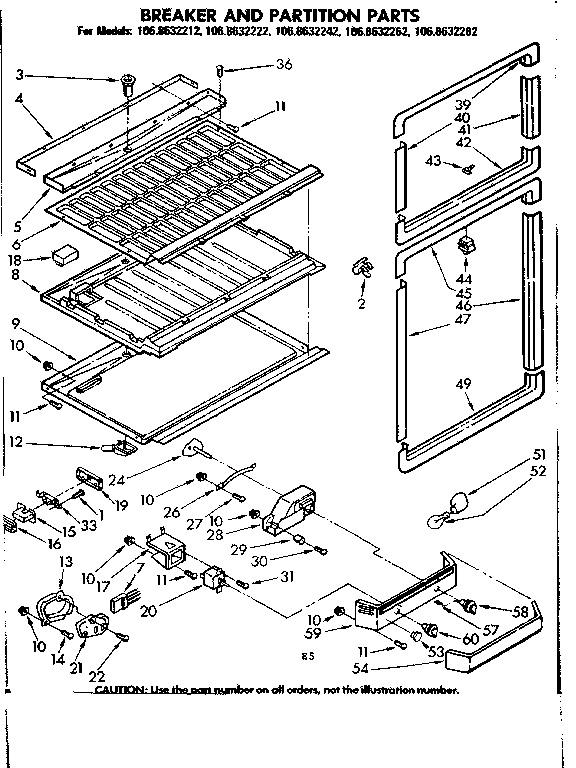 Breaker and partition parts