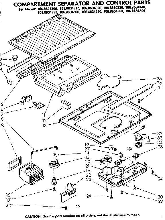 COMPARTMENT SEPARATOR AND CONTROL PARTS