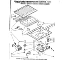 Kenmore 1068634321 compartment separator & control parts diagram