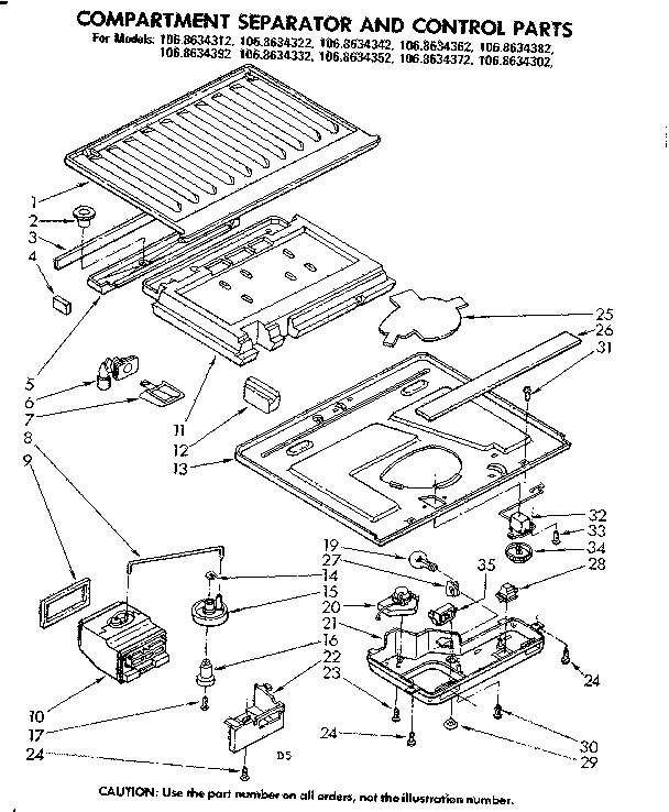 COMPARTMENT SEPARATOR & CONTROL PARTS