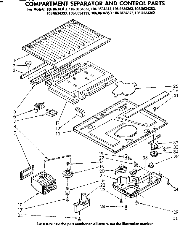 COMPARTMENT SEPARATOR & CONTROL PARTS