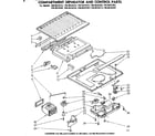 Kenmore 1068634333 compartment separator & control parts diagram