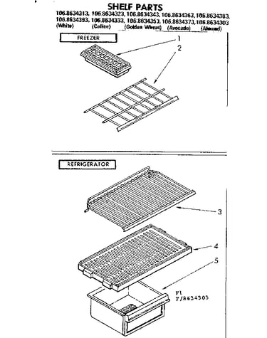 Shelf parts