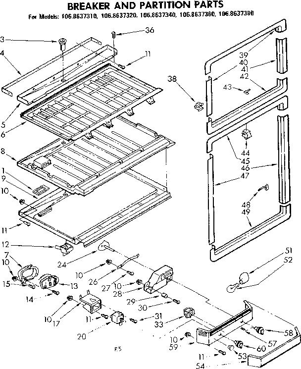 BREAKER AND PARTITION PARTS