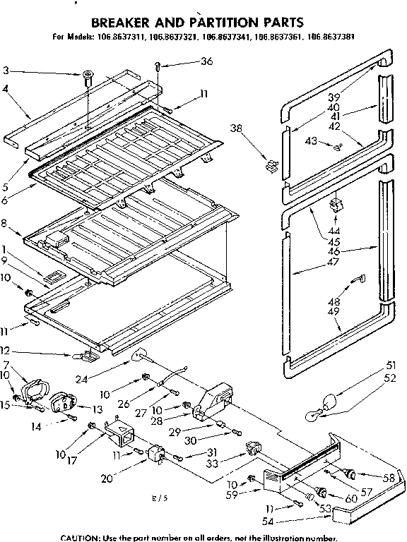 BREAKER AND PARTITION PARTS