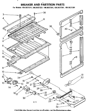 Breaker and partition parts