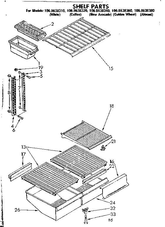 Shelf parts
