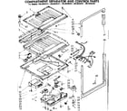 Kenmore 1068638311 compartment separator and control parts diagram