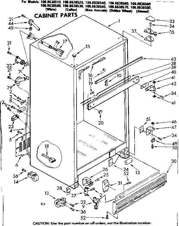 Cabinet parts