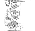 Kenmore 1068638500 shelf parts diagram