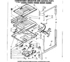 Kenmore 1068638550 compartment separator and control parts diagram