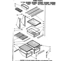 Kenmore 1068638591 shelf parts diagram