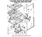 Kenmore 1068638591 compartment separator & control parts diagram