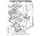 Kenmore 1068638542 compartment separator and control parts diagram