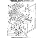 Kenmore 1068638620 compartment separator and control parts diagram