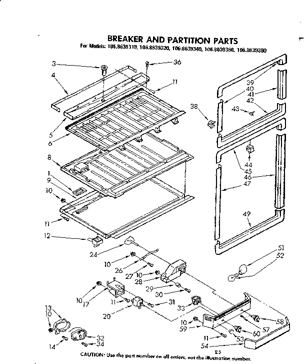 Breaker & partition parts
