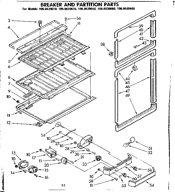 Breaker and partition parts