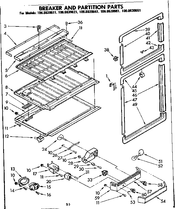 Breaker and partition parts