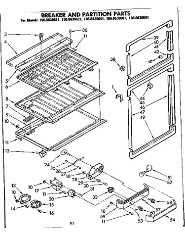 Breaker and partition parts